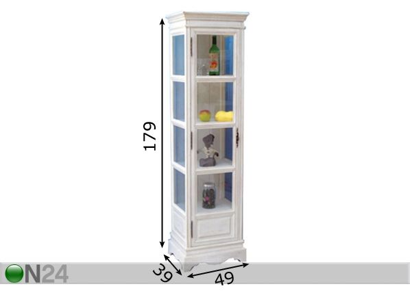 Vitriinikaappi SNOW-04 mitat