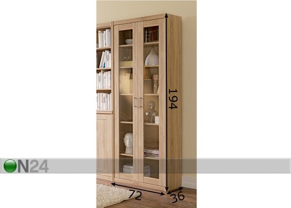 Vitriinikaappi SOFT PLUS mitat