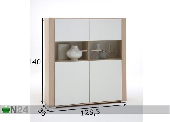 Vitriinikaappi TAVOLA 2 mitat