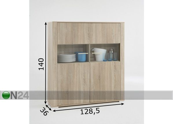 Vitriinikaappi TAVOLA 2 mitat