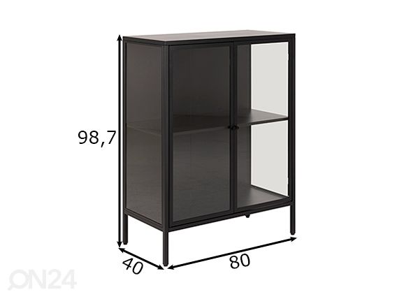 Vitriinikaappi Wichita mitat