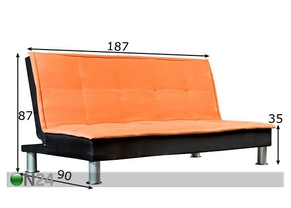 Vuodesohva LOLA mitat