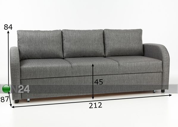 Vuodesohva Mia 3 mitat