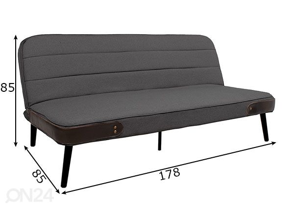 Vuodesohva Simple mitat