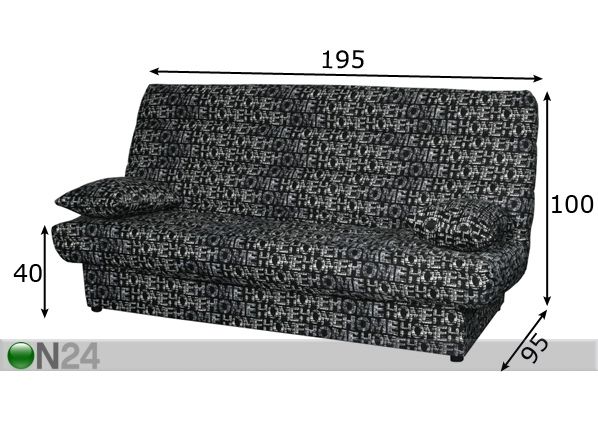 Vuodesohva SUPER mitat