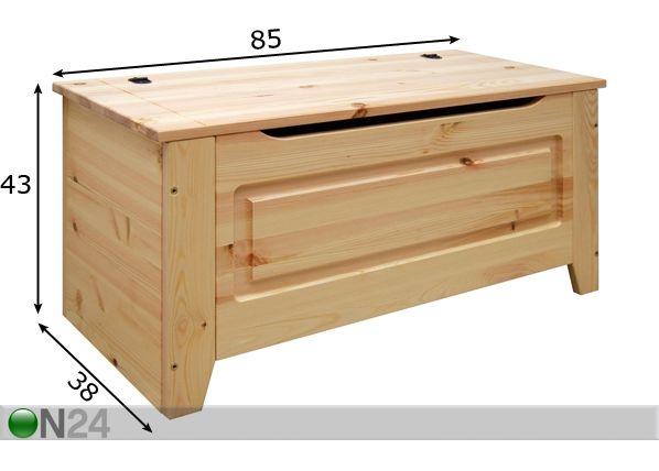 Vuodevaatelaatikko mitat