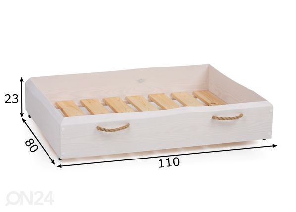 Vuodevaatelaatikko mitat