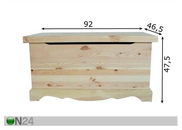 Vuodevaatelaatikko BED mitat