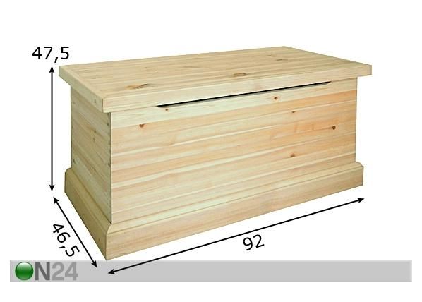 Vuodevaatelaatikko BED mitat