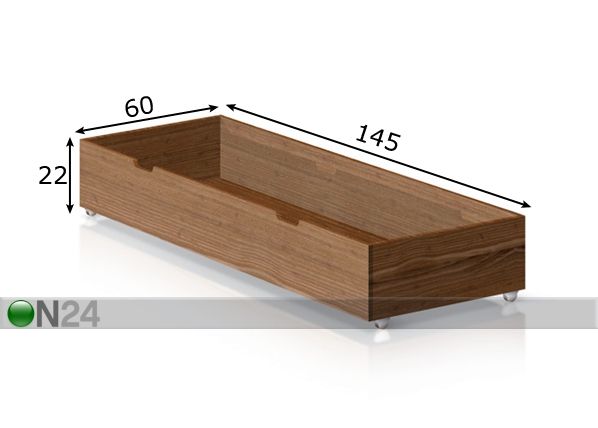 Vuodevaatelaatikko CLASSIC 3 mitat