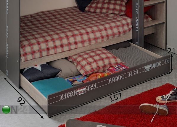 Vuodevaatelaatikko FABRIC mitat