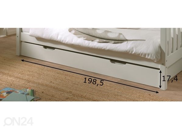 Vuodevaatelaatikko Fritz 90x200 cm mitat