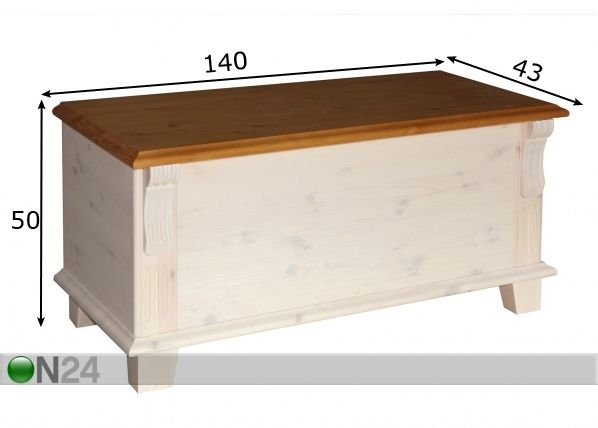 Vuodevaatelaatikko Monaco 140 cm mitat