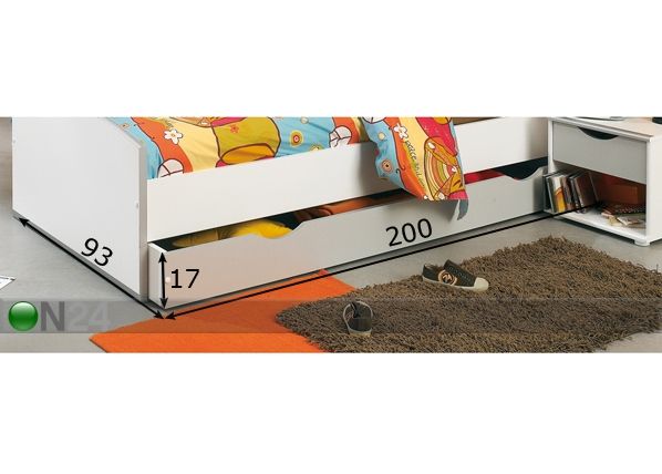 Vuodevaatelaatikko MOOV 90x200 cm mitat