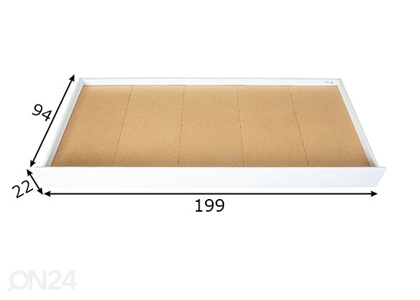 Vuodevaatelaatikko Umea, 200 cm mitat