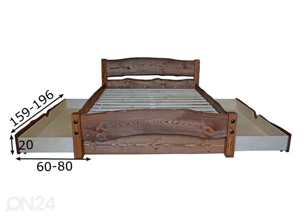 Vuodevaatelaatikot, 2 kpl mitat