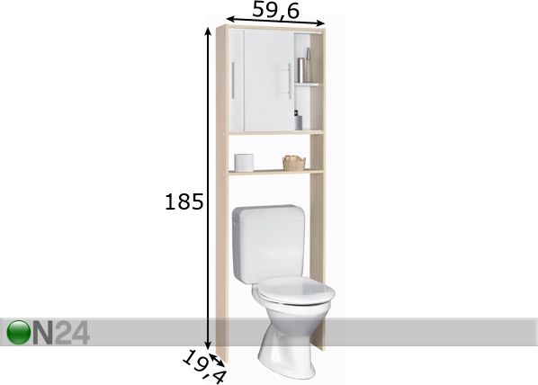 WC-kaappi FUTUNA mitat