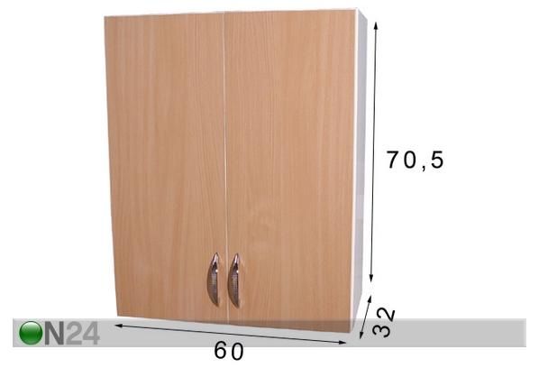 Yläkaappi 60 cm mitat