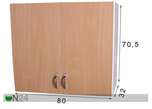 Yläkaappi 80 cm mitat
