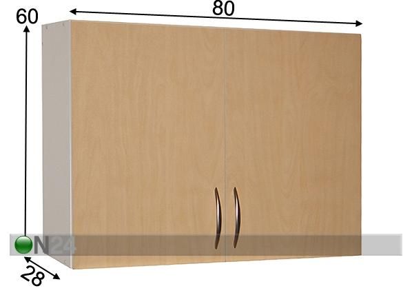 Yläkaappi 80 cm mitat