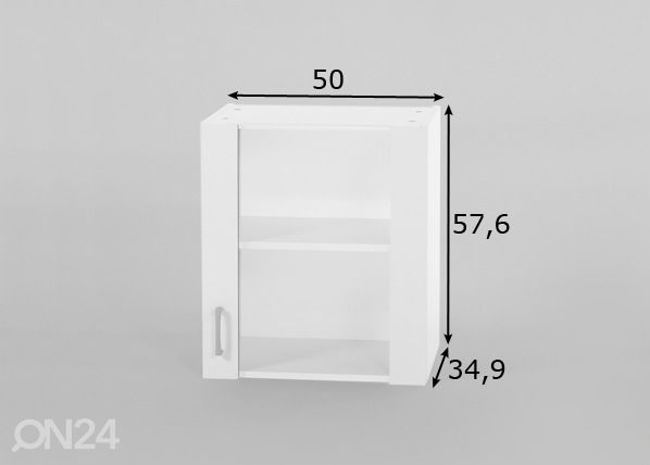 Yläkaappi Klassik 60 mitat