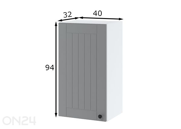 Yläkeittiökaappi 40x94 cm mitat