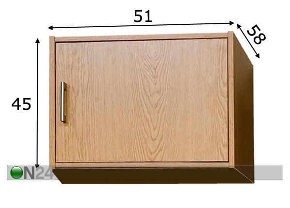 Yläkomero ATLAS, 51cm mitat