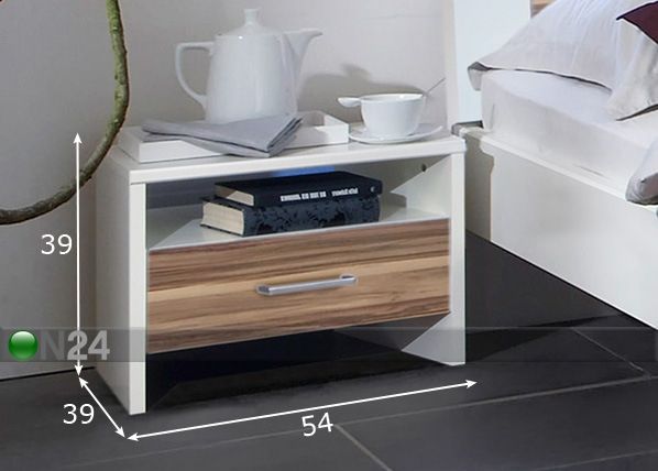 Yöpöydät AMBIENTE, 2 kpl mitat