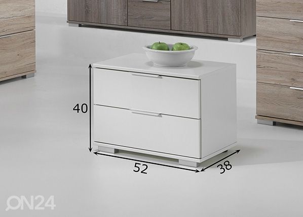 Yöpöydät Easy Plus 2 kpl mitat