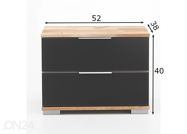 Yöpöydät sy Plus 2 kpl mitat