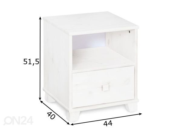Yöpöytä mitat