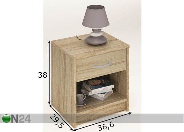 Yöpöytä mitat
