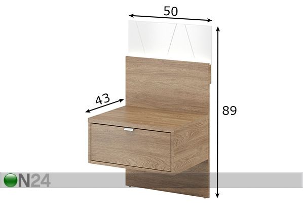 Yöpöytä mitat