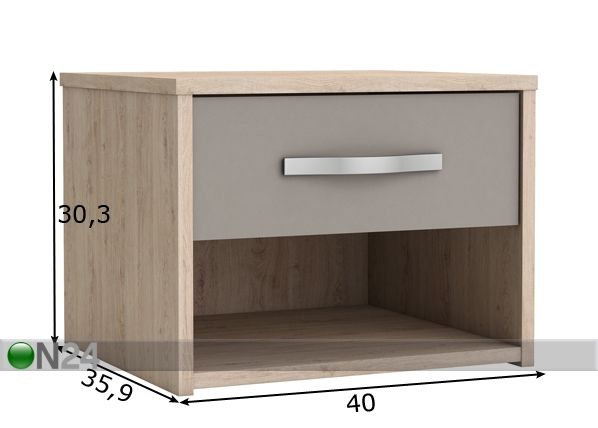 Yöpöytä mitat