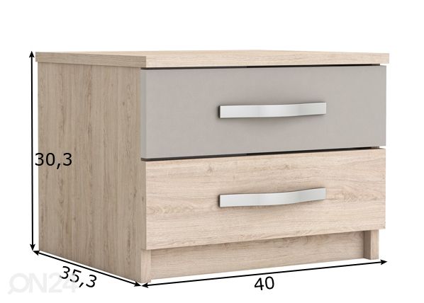 Yöpöytä mitat