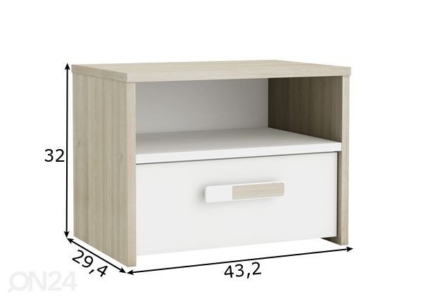 Yöpöytä mitat
