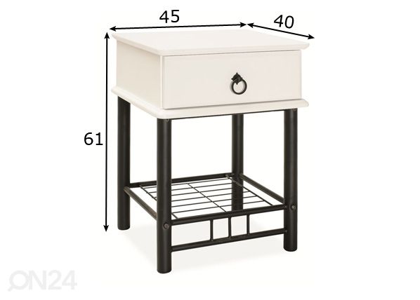 Yöpöytä mitat
