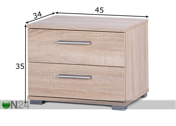 Yöpöytä mitat