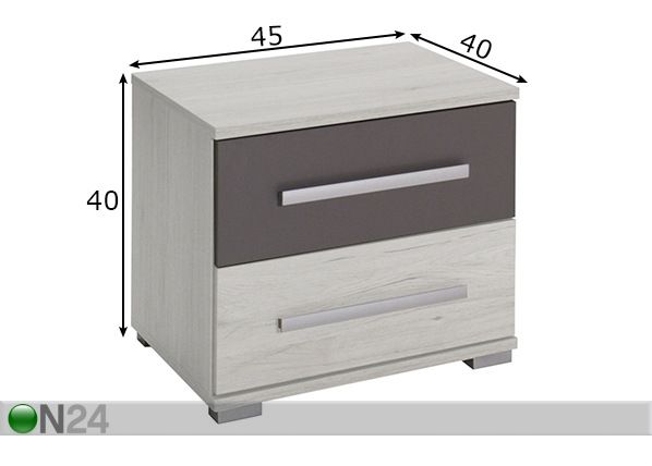 Yöpöytä mitat