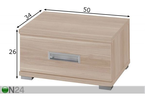 Yöpöytä mitat