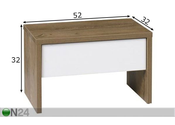 Yöpöytä mitat