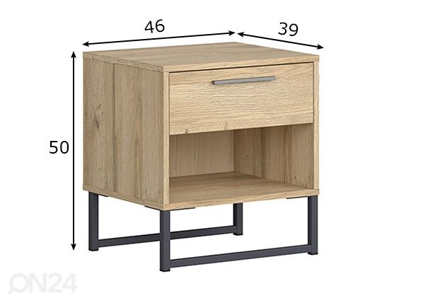Yöpöytä mitat