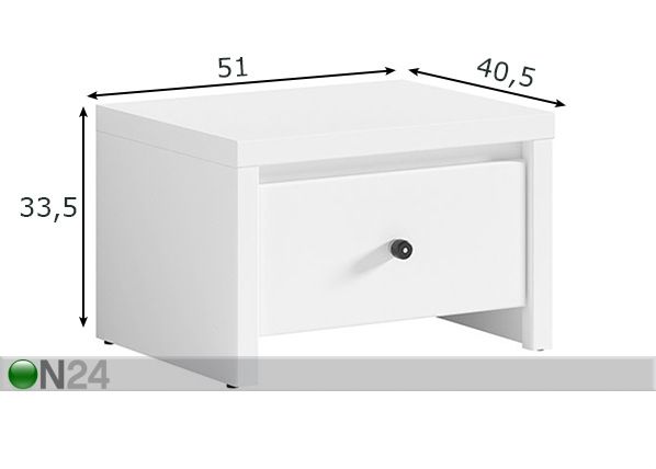 Yöpöytä mitat