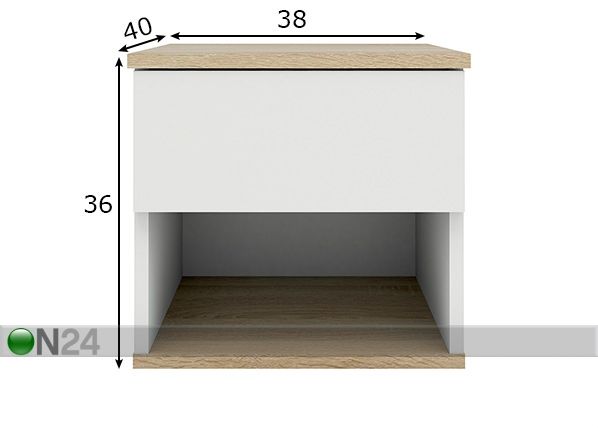 Yöpöytä mitat