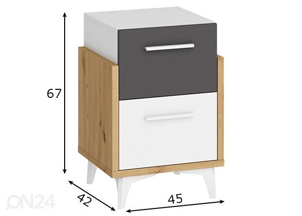 Yöpöytä mitat