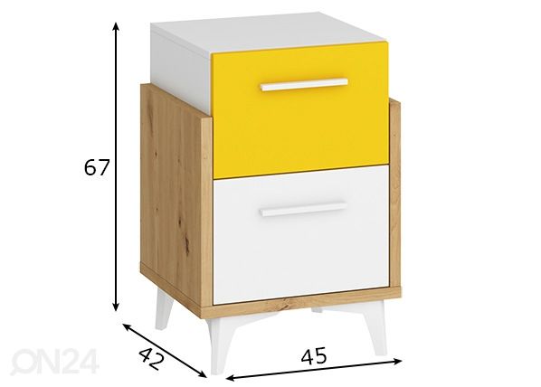 Yöpöytä mitat