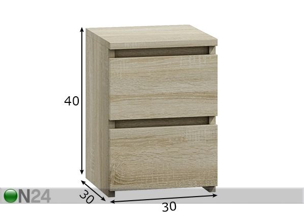 Yöpöytä mitat