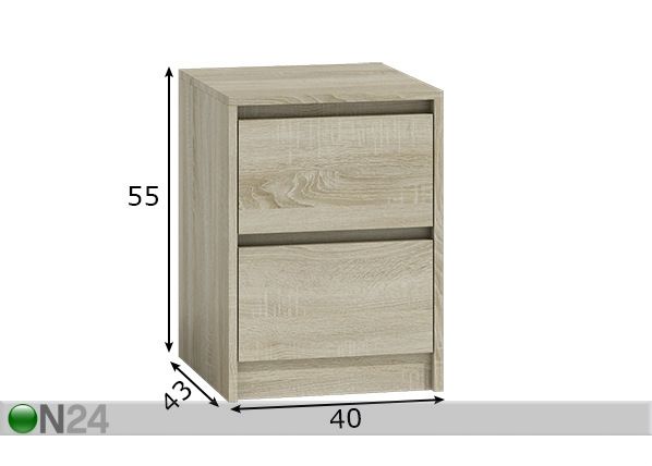 Yöpöytä mitat