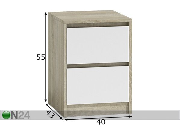 Yöpöytä mitat