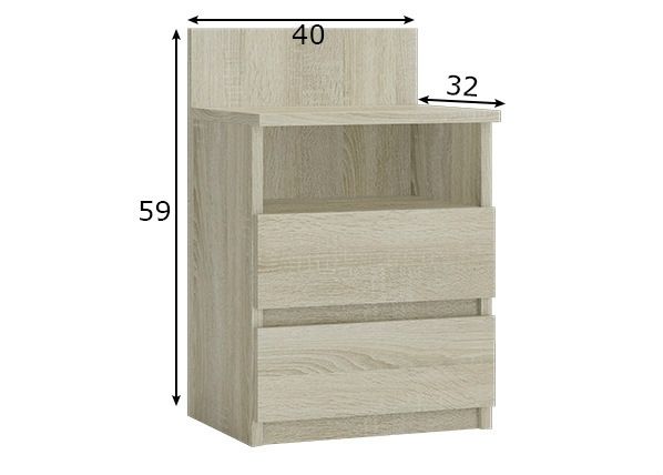 Yöpöytä mitat